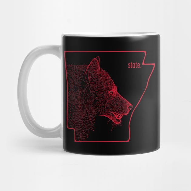 Red Wolf State by rt-shirts
